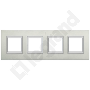 RAMKA PROSTOKĄTNA PIONOWA 4X2 MODUŁY BRUSHED ALUMINIUM AXOLUTE - HA4802/4XC - LEGRAND