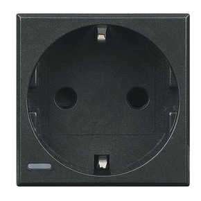 GNIAZDO SCHUKO POJEDYNCZE Z UZIEMIENIEM 16A ANTRACYT AXOLUTE - HS4141 - LEGRAND