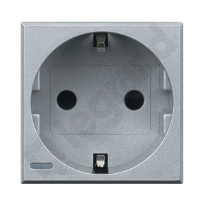 GNIAZDO SCHUKO POJEDYNCZE Z UZIEMIENIEM 16A ALUMINIUM AXOLUTE - HC4141 - LEGRAND
