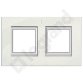 RAMKA PROSTOKĄTNA PIONOWA 2X2 MODUŁY WHITE LIMOGES AXOLUTE - HA4802/2BG - LEGRAND