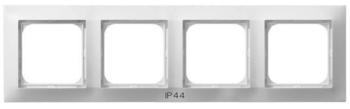 RAMKA POCZWÓRNA DO ŁĄCZNIKÓW IP-44 BIAŁY IMPRESJA  - RH-4Y/00 - OSPEL