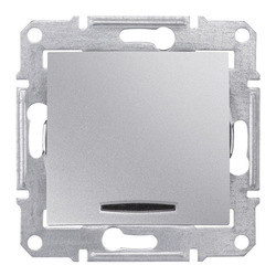 ŁĄCZNIK KRZYŻOWY Z PODŚWIETLENIEM ALUMINIUM SEDNA  - SDN0501160 - SCHNEIDER ELECTRIC