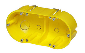 PUSZKA P/T PK-2X60 DO ŚCIAN PUSTYCH PODWÓJNA BEZHALOGENOWA SAMOGASNĄCA FI 2X60X47MM - 0210-0N - ELEKTRO-PLAST NASIELSK