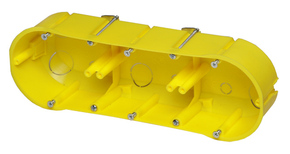 PUSZKA P/T PK-3X60 DO ŚCIAN PUSTYCH POTRÓJNA BEZHALOGENOWA SAMOGASNĄCA FI 3X60X47MM - 0234-0N - ELEKTRO-PLAST NASIELSK