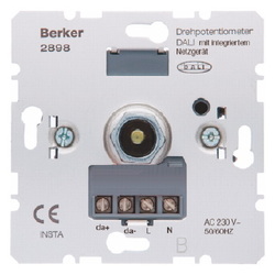 POTENCJOMETR OBROTOWY DALI Z WBUDOWANYM ZASILANIEM  - 2898 - HAGER - BERKER