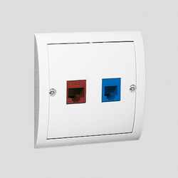 GNIAZDO KOMPUTEROWE RJ45 KAT.5E + GNIAZDO TELEFONICZNE RJ12 (MODUŁ) BIAŁE SIMON CLASSIC - M5T/11 - KONTAKT SIMON