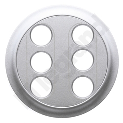 PLAKIETKA GNIAZD 2X3XRCA/YUV/ TYTANOWA CELIANE - 068514 - LEGRAND