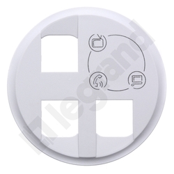 PLAKIETKA GNIAZDA MULTIMEDIALNEGO 3XRJ45 STP BIAŁA CELIANE - 068290 - LEGRAND