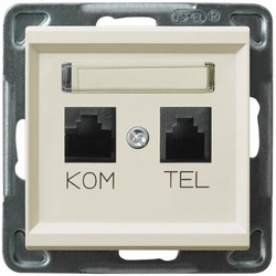 GNIAZDO KOMPUTEROWO-TELEFONICZNE RJ 45, KAT. 5E, (8-STYKOWE) + RJ 11 (6-STYKOWE), KRONE SONATA  - GPKT-R/K/m/27 - OSPEL