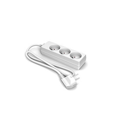 PRZEDŁUŻACZ BIAŁY 3 GNIAZDA Z UZIEMIENIEM PS-330/H05VV-F 3G1/ 5M - IMP.PS-330/5M.B - ACAR