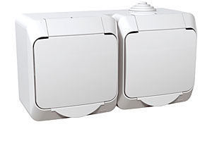 GNIAZDO PODWÓJNE BIAŁE CEDAR PLUS  - WDE000522 - SCHNEIDER ELECTRIC