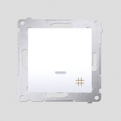ŁĄCZNIK KRZYŻOWY Z PODŚWIETLENIEM LED (MODUŁ) 10 AX BIAŁY SIMON 54  - DW7L.01/11 - KONTAKT SIMON