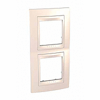 RAMKA PODWÓJNA PIONOWA PIASKOWY UNICA PLUS - MGU6.004V.25 - SCHNEIDER ELECTRIC