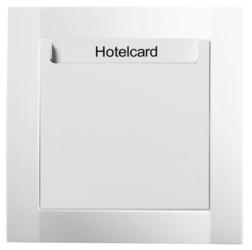 ŁĄCZNIK NA KARTĘ HOTELOWĄ - BIAŁY KOMPLETNY Z RAMKĄ POLO.FIORENA - 22031402 - HAGER - BERKER