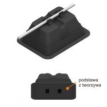 Uchwyt betonowy w tworzywie podstawa z tworzywa prostokątna  - B931532 - AN-KOM