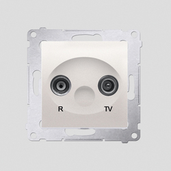 GNIAZDO ANTENOWE RTV PRZELOTOWE (MODUŁ) KREMOWE SIMON 54 - DAP10.01/41 - KONTAKT SIMON
