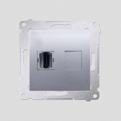 GNIAZDO HDMI SREBRNY MAT SIMON 54 - DGHDMI.01/43 - KONTAKT SIMON
