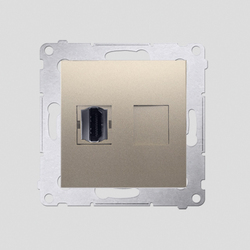 GNIAZDO HDMI (MODUŁ) ZŁOTY MAT SIMON 54 - DGHDMI.01/44 - KONTAKT SIMON