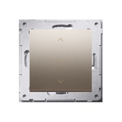 ŁĄCZNIK ŻALUZJOWY Z BLOKADĄ MECHANICZNĄ RÓWNOCZESNEGO WŁĄCZENIA 10 AX; ZŁOTY MAT SIMON 54 - DZW1K.01/44 - KONTAKT SIMON