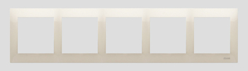 RAMKA PIĘCIOKROTNA UNIWERSALNA - IP20 / IP44 KREMOWA, SIMON 54 - DR5/41 - KONTAKT SIMON