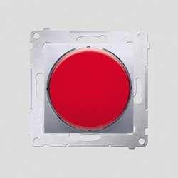 SYGNALIZATOR ŚWIETLNY LED &ndash; ŚWIATŁO CZERWONE (MODUŁ) SREBRNY MAT SIMON 54  - DSS2.01/43 - KONTAKT SIMON