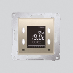 TERMOSTAT ELEKTRONICZNY Z PROGRAMATOREM I WYŚWIETLACZEM ORAZ Z WEWNĘTRZNYM CZUJNIKIEM TEMPERATURY SIMON 54  - D75817.01/44 - KONTAKT SIMON