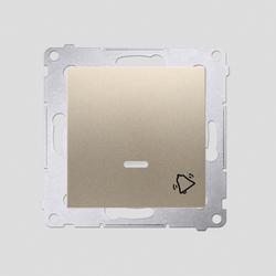 PRZYCISK "DZWONEK" Z PODŚWIETLENIEM LED (MODUŁ) 10 AX ZŁOTY MAT SIMON 54  - DD1L.01/44 - KONTAKT SIMON