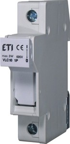 ROZŁĄCZNIK BEZPIECZNIKOWY 63A 1 BIEGUN DO WKŁADEK CYLINDRYCZNYCH 10X38 VLC - 002541000 - ETI