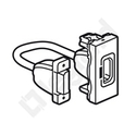 GNIAZDO HDMI TYPU A Z PRZEWODEM ALUMINIUM MOSAIC - 079378 - LEGRAND
