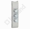BLOK KOLUMNOWY ALU 3 X GNIAZDO POJEDYNCZE Z UZIEMIENIEM DLP  - 030732 - LEGRAND