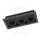 OPRAWA DOWNLIGHT P/T POTRÓJNA CZARNA/CZARNA PIREO - OP-PIREO3-20 - GTV
