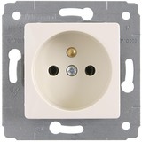 GNIAZDO POJEDYNCZE Z UZIEMIENIEM 2P+Z 16A KREMOWE CARIVA - 773724 - LEGRAND