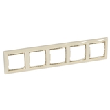 RAMKA PIĘCIOKROTNA POZIOMA KREM/ZŁOTO VALENA - 774155 - LEGRAND